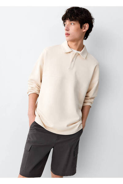 Mango Teen Polo yaka sweatshirt