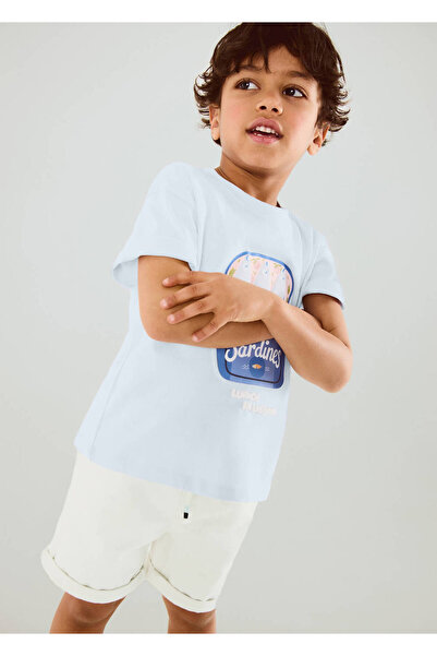MANGO Baby Kıvrık paçalı denim bermuda şort