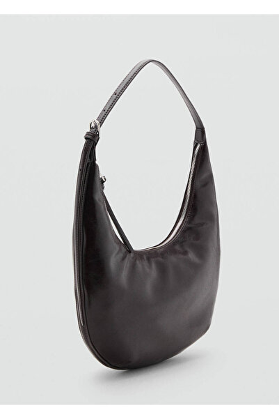 MANGO Woman Oval orta boy omuz çantası