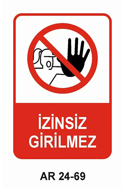 Outdoor One No Admittance Without Permit Women Figure Work Safety Warning Sig...