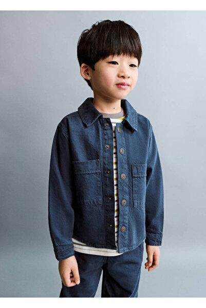 MANGO Baby Kürk yakalı denim mont