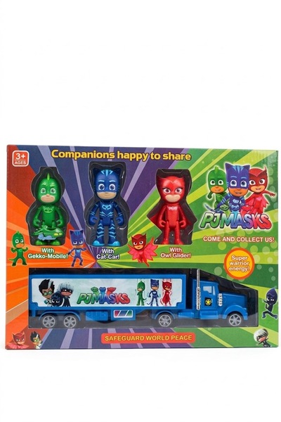 Pufline Pijamaskeliler Ve TIR Oyuncak Set Figür Compannios Happy To Share