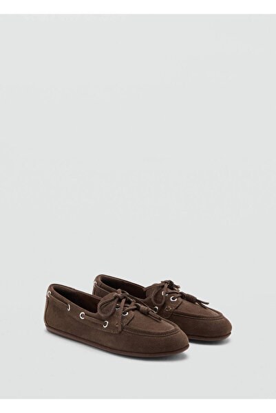 MANGO Woman Bağcıklı tekne ayakkabısı