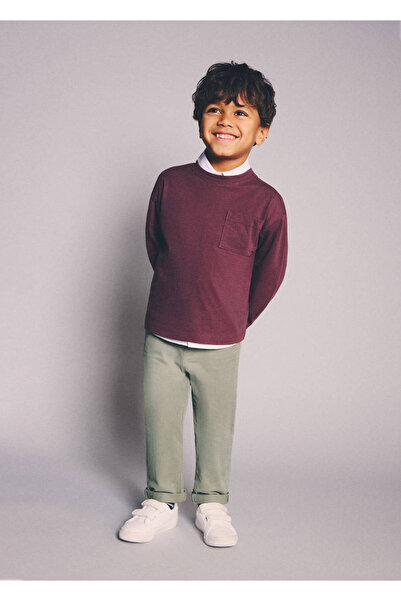 MANGO Baby Pantaloni chino din bumbac