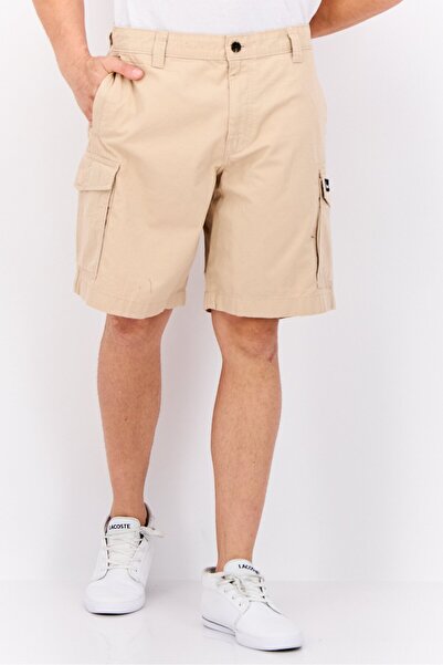 Penfield Men Brand Logo Cargo Shorts, Tan