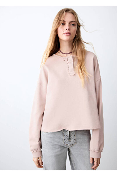 Mango Teen Alt kısmı dikişsiz sweatshirt