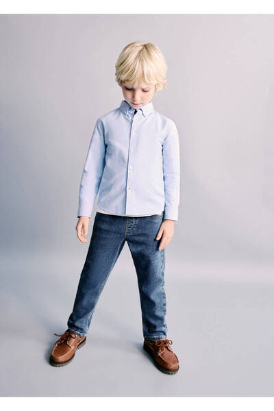MANGO Baby Düz kesim bağ detaylı jean