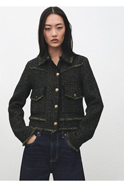 MANGO Woman Klapa yakalı tüvit ceket