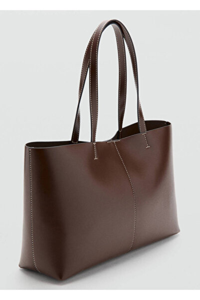 MANGO Woman Çift saplı shopper çanta