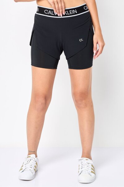 Calvin Klein Women Sportswear Fit 2 In 1 Training Shorts, Black