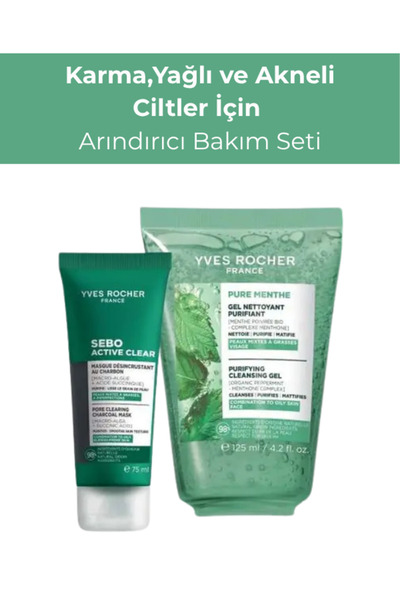 Yves Rocher Gözenek Sıkılaştırıcı ve Siyah Nokta Karşıtı Bakım Seti - Yıkama ...