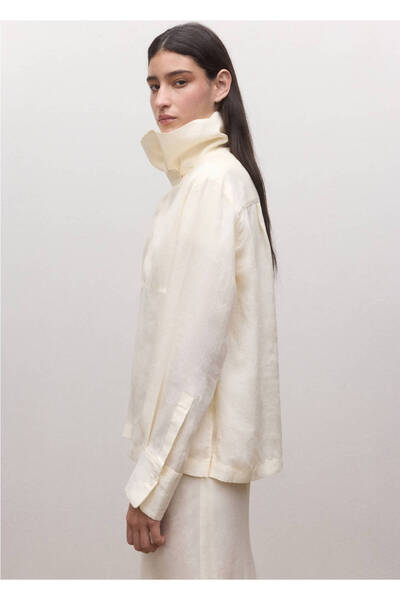 MANGO Woman Lyocell huni yaka gömlek