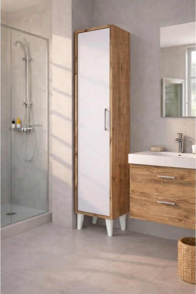 MOBİLİQUE Çok Amaçlı Ahşap Banyo Dolabı