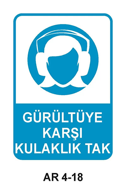 Outdoor One Anti-Noise Headset Plug Women Figure Work Safety Warning Sign 1 P...