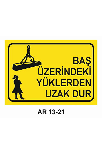 Outdoor One Stay Clear of Loads Overhead Women Figure Work Safety Warning Sig...