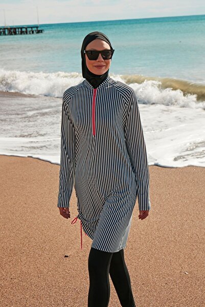 Marina Μαγιό Lycra Black Full Covered Hijab M2488