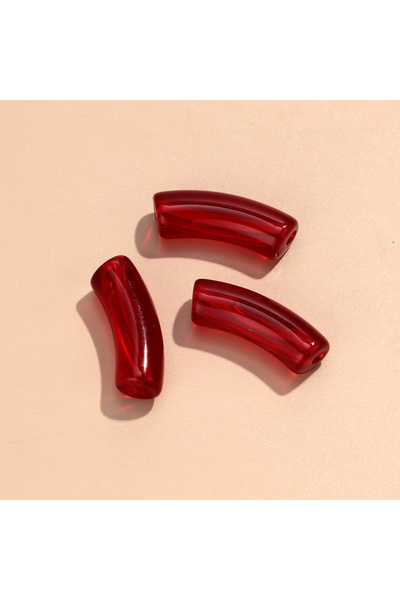 Choice42 11x35mm clear wine red 20pcs/lot Acrylic 11MM Bamboo Tube Beads Soli...