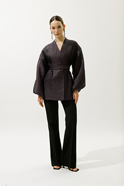 Manuka JAKAR ORGANZE KİMONO MOR