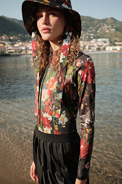 Manuka Costum de baie SURF CU FERMOAR DARK GARDEN