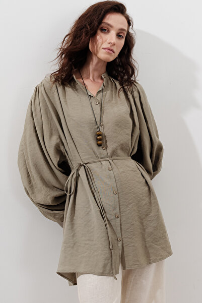 Manuka ΤΕΝΣΕΛ ΣΧΙΣΜΕΔΟ ΣΧΕΔΙΑΣΜΕΝΟ ΤΟΥΝΙΚ ΠΡΑΣΙΝΟ