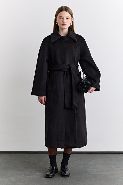 Manuka DÜZ KAPAMALI KAŞE KABAN SİYAH