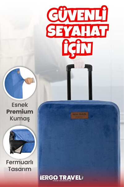 Viscofoam Βαλίτσα Προστατευτική Θήκη Βαλίτσας Βελούδινη Θήκη - Navy Blue |   ...