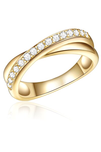 Rafaela Donata Silberring Ring Sterling Silber gelbgold Zirkonia weiß