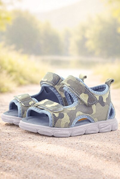 Rakerplus Wisps Genuine Leather Beige Camouflage Baby Sandals
