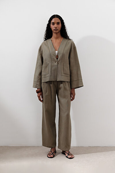 Manuka ΛΕΝΤΕΣ ΜΠΛΟΥΖΑ ΜΕ ΜΟΝΟ ΚΟΥΜΠΙ ΧΑΚΙ