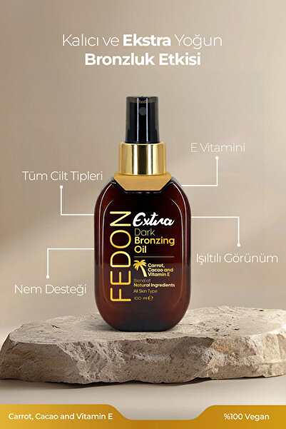 fedon Kabin Boy Ekstra Koyu Bronzlaştırıcı E Vitamini Kakao Içerikli Dark Extra Bronzing Oil 100 ml