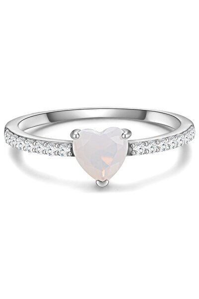 Glanzstücke München Silberring Ring Sterling Silber Mondstein (synth.) Zirkon...