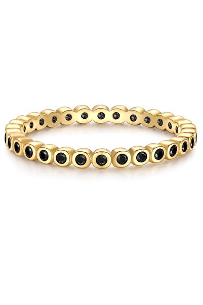 Glanzstücke München Silberring Ring Sterling Silber gelbgold Zirkonia schwarz