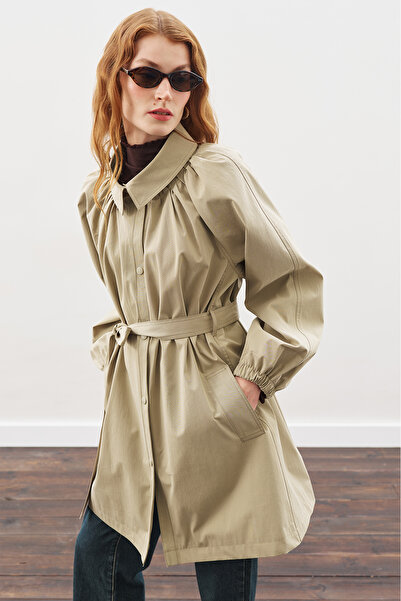 Manuka oversized ΜΙΝΙ ΚΑΜΠΑΝΙΑΤΙΚΟ ΠΑΛΤΟ ΜΕ ΚΟΡΔΟΝΙΑ ΧΑΚΙ