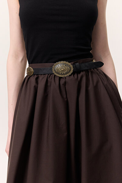 Manuka Μαύρη ζώνη με πόρπη Kibratma