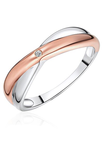 Rafaela Donata Diamantring Ring Sterling Silber bicolor Diamant weiß