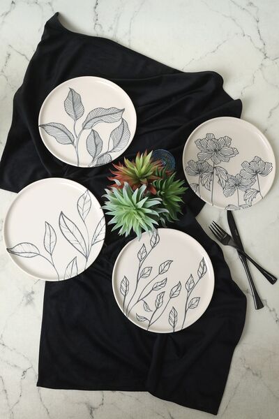 Keramika Farfurie Nordic pentru Tort 22 cm, 4 bucăți 22881-82-83-85