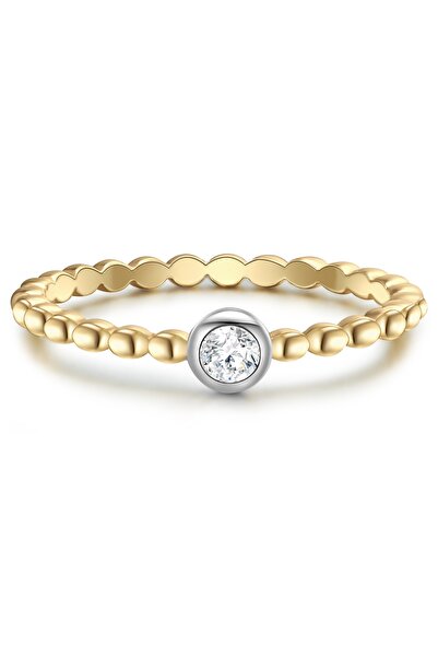 Glanzstücke München Silberring Ring Sterling Silber bicolor Zirkonia weiß