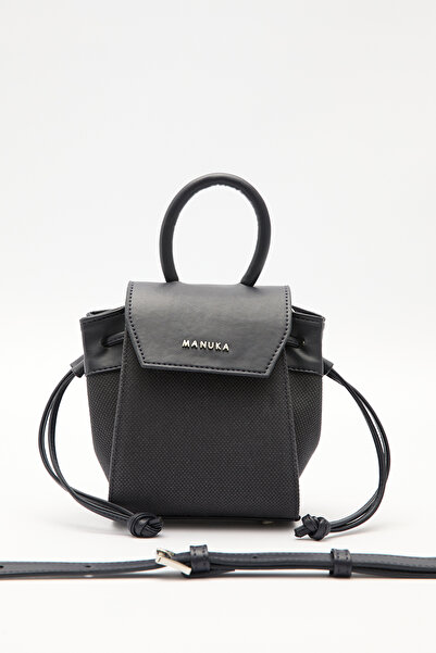 Manuka ΚΑΜΒΑΣ ΚΑΛΥΜΜΕΝΗ ΜΙΝΙ ΤΣΑΝΤΑ ΣΚΟΥΡΟ ΜΠΛΕ