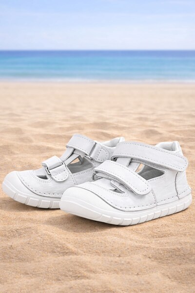 Rakerplus Ruby Genuine Leather White Summer First Step Shoes