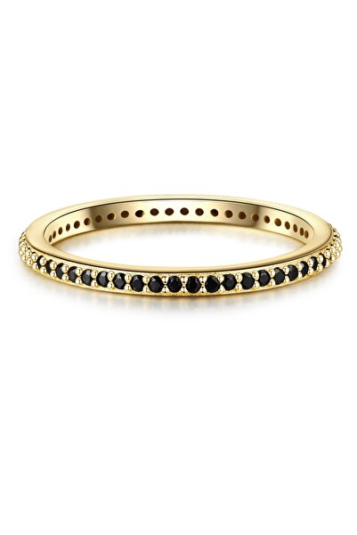 Glanzstücke München Silberring Ring Sterling Silber gelbgold Zirkonia schwarz
