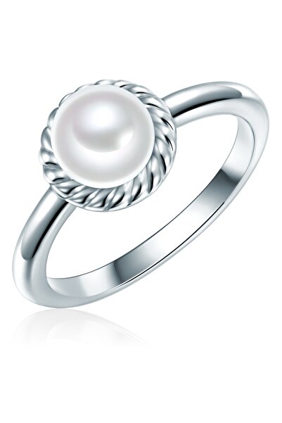 Valero Pearls Silberring Ring Sterling Silber Süßwasser-Zuchtperle weiß
