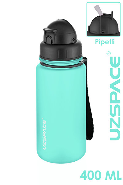 Uzspace زجاجة مياه للأطفال من التريتان سعة 400 مل مع شفاطة FiftyFifty -3024a