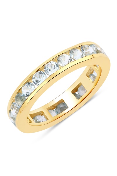 Rafaela Donata Edelsteinring Ring Sterling Silber gelbvergoldet Blautopas