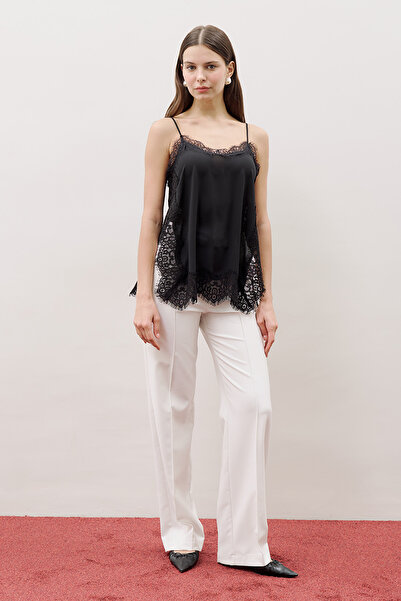 Manuka BLUZĂ CU BRETELE CU DENTELĂ NEGRĂ