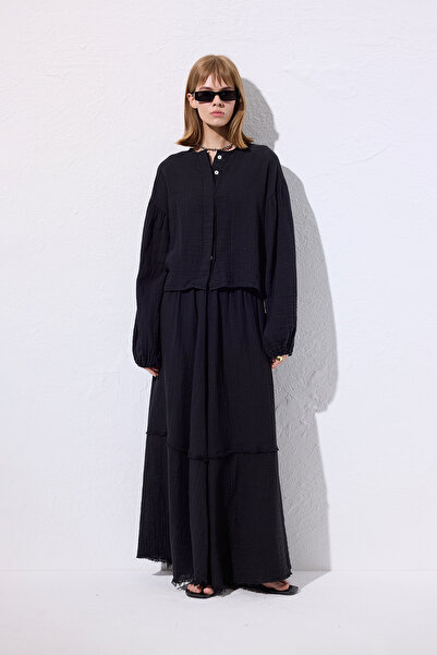 Manuka ΜΟΥΣΛΙΝΑ ΜΠΑΛΟΝΙ ΜΑΝΙΚΙ ΚΟΝΤΗ ΜΠΛΟΥΖΑ ΜΑΥΡΗ