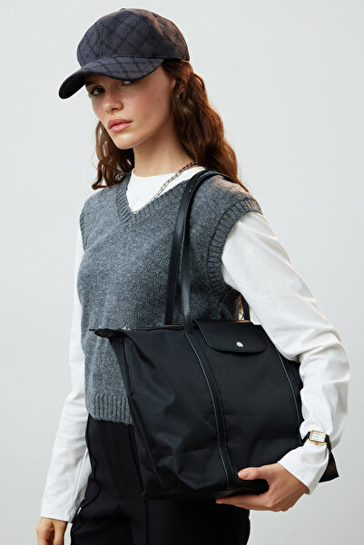 Manuka ΤΣΑΝΤΑ MARİ MEDIUM SHOPPER ΜΑΥΡΗ