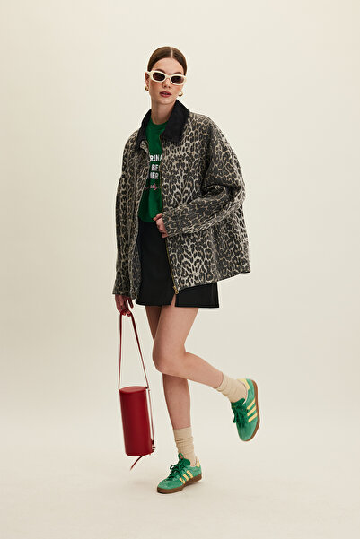 Manuka Kurtka gabardynowa w panterkę