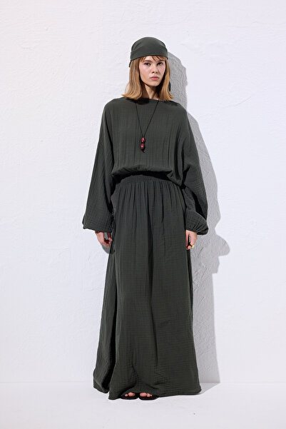 Manuka ΦΟΡΕΜΑ ΜΟΥΣΛΙΝΑΣ ΣΤΡΕΤΑ ΣΤΗΝ ΜΕΣΗ ΣΚΟΥΡΟ ΠΡΑΣΙΝΟ