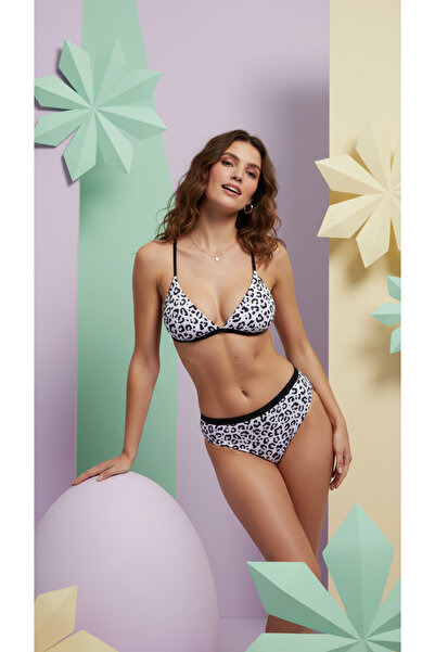 LU Lunita Kadın Leopar Yüksek Bel Bikini Takımı
