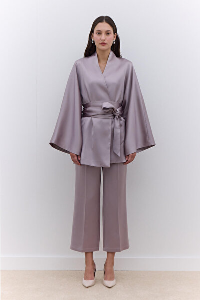 Manuka Παντελόνι ίσιο σατέν βιζόν